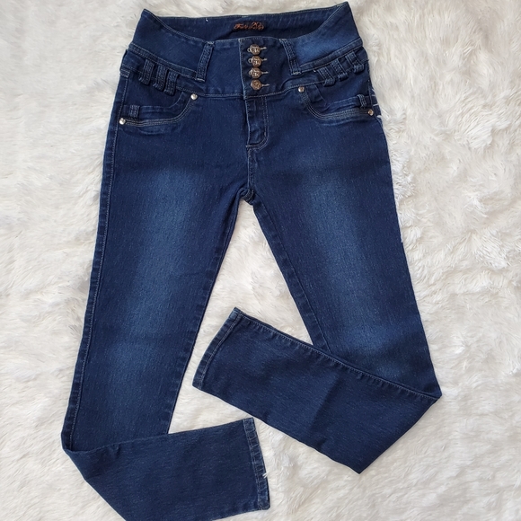 Fashion 2 Love Denim - FASHION 2 LOVE HIGH RISE DARK WASH SKINNY JEANS!